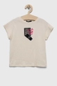 beige Sisley t-shirt in cotone per bambini Ragazze