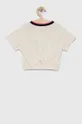Otroška bombažna kratka majica Sisley bež