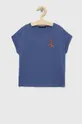 fialová Detské bavlnené tričko Sisley Dievčenský