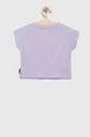 Otroška bombažna kratka majica Sisley vijolična