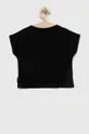 Dječja pamučna majica kratkih rukava Sisley crna