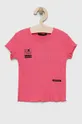 fioletowy Sisley t-shirt dziecięcy Dziewczęcy
