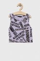 Sisley top dziecięcy wzorzyste fioletowy 3QRDXH00D.G.SEASONAL