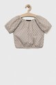 Sisley bluza de bumbac pentru copii cu modele bej 5HEPYQ00F.G.SEASONAL