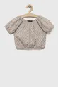 бежевый Детская хлопковая блузка Sisley Для девочек