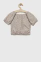Detská bavlnená blúzka Sisley béžová