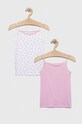 United Colors of Benetton top dziecięcy 2-pack wzorzyste różowy 33BE0H00G.G.SEASONAL