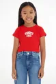 червоний Дитяча футболка Tommy Hilfiger Для дівчаток