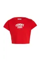 Παιδικό μπλουζάκι Tommy Hilfiger κόκκινο