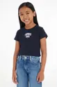 granatowy Tommy Hilfiger t-shirt dziecięcy Dziewczęcy