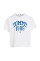 Παιδικό βαμβακερό μπλουζάκι Tommy Hilfiger KG0KG07257.PPYX λευκό SS23