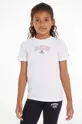 λευκό Παιδικό βαμβακερό μπλουζάκι Tommy Hilfiger Για κορίτσια