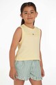 Tommy Hilfiger top bawełniany dziecięcy nadruk żółty KG0KG07262.PPYX