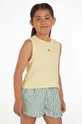 жёлтый Детский хлопковый топ Tommy Hilfiger Для девочек