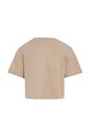 Dziewczynka Calvin Klein Jeans t-shirt bawełniany dziecięcy IG0IG01938.PPYX beżowy