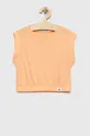 оранжевый Детский хлопковый топ Calvin Klein Jeans Для девочек