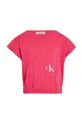 Otroška bombažna kratka majica Calvin Klein Jeans roza