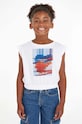 Calvin Klein Jeans t-shirt bawełniany dziecięcy nadruk biały IG0IG02020.PPYX