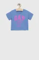 блакитний Дитяча футболка GAP Для дівчаток