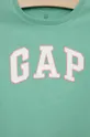 Dječja pamučna majica kratkih rukava GAP zelena