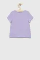 Παιδικό βαμβακερό μπλουζάκι GAP μωβ