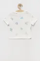 Detské bavlnené tričko GAP x Disney biela