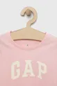 рожевий Дитяча бавовняна футболка GAP 2-pack