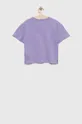 GAP t-shirt bawełniany dziecięcy fioletowy