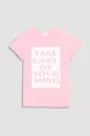 розовый Детская хлопковая футболка Coccodrillo Для девочек