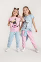 рожевий Дитяча бавовняна футболка Coccodrillo Для дівчаток