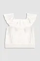 bela Otroška bombažna majica Coccodrillo Dekliški