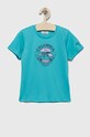 Dječja majica kratkih rukava Columbia Mirror Creek Short Sleeve Graphic Shirt okrugli tirkizna 1989701.PPYX