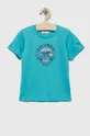 turkusowy Columbia t-shirt dziecięcy Mirror Creek Short Sleeve Graphic Shirt Dziewczęcy