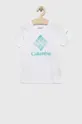 bela Otroška bombažna kratka majica Columbia Mission Lake Short Sleeve Graphic Shirt Dekliški