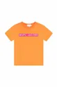 помаранчевий Дитяча бавовняна футболка Marc Jacobs Для дівчаток