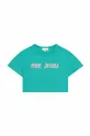 Дитяча бавовняна футболка Marc Jacobs зелений