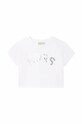 Michael Kors t-shirt bawełniany dziecięcy nadruk biały R15163.114.150