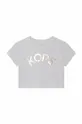 siva Otroška bombažna kratka majica Michael Kors Dekliški