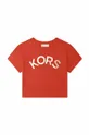 червоний Дитяча бавовняна футболка Michael Kors Для дівчаток