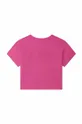 Παιδικό βαμβακερό μπλουζάκι Michael Kors μωβ