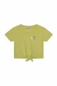 żółty Michael Kors t-shirt dziecięcy Dziewczęcy