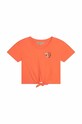Michael Kors t-shirt dziecięcy z elastanem pomarańczowy R15167.114.150