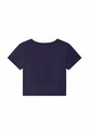Dziewczynka Michael Kors t-shirt bawełniany dziecięcy R15188.114.150 granatowy