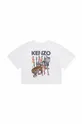 biały Kenzo Kids t-shirt bawełniany dziecięcy Dziewczęcy