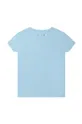 Детская хлопковая футболка Karl Lagerfeld голубой