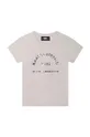μπεζ Παιδικό βαμβακερό μπλουζάκι Karl Lagerfeld Για κορίτσια