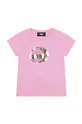 Παιδικό μπλουζάκι Karl Lagerfeld ροζ