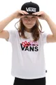 λευκό Παιδικό βαμβακερό μπλουζάκι Vans VALENTINES LOGO BOXY White Για κορίτσια