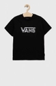 Παιδικό βαμβακερό μπλουζάκι Vans ANIMAL LOGO CREW Black μαύρο