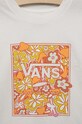 Djevojčice Dječja pamučna majica kratkih rukava Vans PSYCHEDELIC FLORAL BOX marshmallow VN000770FS81 bijela